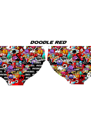 Rebel Mens Speedos - Doodle Red
