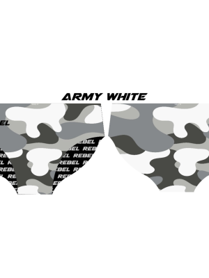 Rebel Mens Speedos - Army White