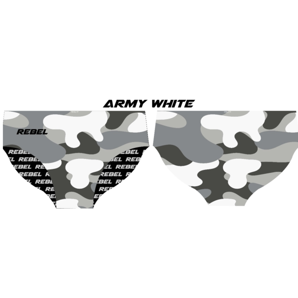 Rebel Mens Speedos - Army White