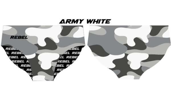 Rebel Mens Speedos - Army White